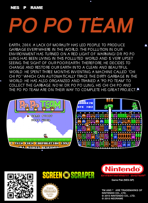 Po Po Team (Homebrew) — Box back